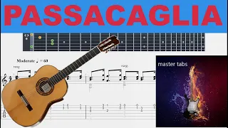 #PASSACAGLIA#GEORGE FRIDERIC HANDEL#|Guitar Tab| TUTORIAL#Mastertabs#BestFreeYoutubeMusic#FREE