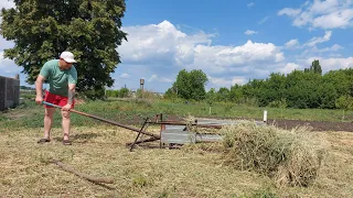 Пресс для сена своими руками. Первые тюки.