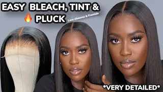 *Updated*HOW TO BLEACH KNOTS, TINT AND PLUCK LACE FRONT WIGS/LACE CLOSURES FOR BEGINNERS FT MSCOCO