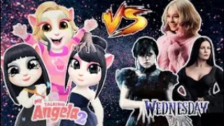 My Talking Angela 2 New Update Gameplay | Wednesday And Morticia Addams Vs Enid Sinclair  😍