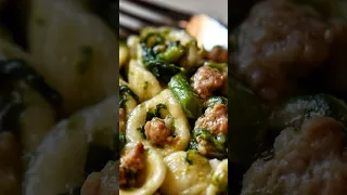 Orecchiette with Italian Sausage and Broccoli Rabe #shorts