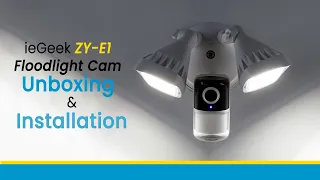 ieGeek Floodlight Cam ZY-E1 Unboxing and Installation| Best Floodlight Security Camera (2023)