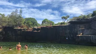 Wattamolla cliff jump, near Sydney, Australia