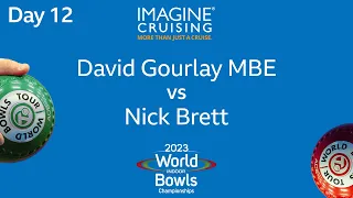 World Indoor Bowls Championship 2023 -  David Gourlay MBE vs Nick Brett - Day 12 Match 4