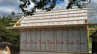 Miško trobelė#4 Pasislėpėm nuo lietaus,namukas apsuktas su #tyvek dupont😉 judam toliau👍