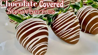 EASY | STEP BY STEP| MAKING PERFECT CHOCOLATE COVERED STRAWBERRIES 🍫🍓
