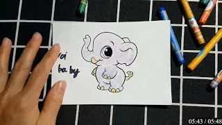 Hello Rc | Hướng Dẫn Vẽ Con Vật, Đồ Vật Đơn Giản Bằng Bút Chì: chú voi baby