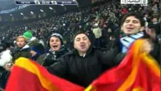 Inter vs Milan 2-0, José Mourinho e La Curva Nord (Aljazeera Sport)