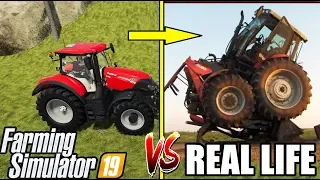 REAL LIFE vs FARMING SIMULATOR : TRACTOR FAILS