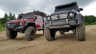 Mercedes-Benz G500 VS LR DEFENDER ... Сравнительный тест Traxxas TRX-4