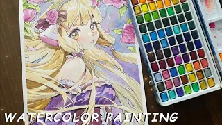 Watercolor Painting🎨 -Chii(Chibits)-[Speedpaint]