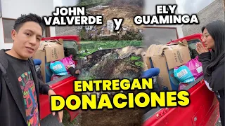@ElyGuaminga y @JohnValverde llevan DONACIONES a Alausí