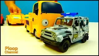 Lightning McQueen - Unboxing BUMBLEBEE Transformer! - Tayo Bus Toys & Toy Cars videos for kids