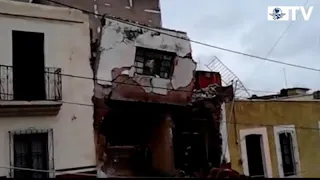 Colapsa casa en el centro de Zacatecas