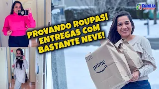 Provando Roupas! / Fazendo Entregas Com Muita Neve!