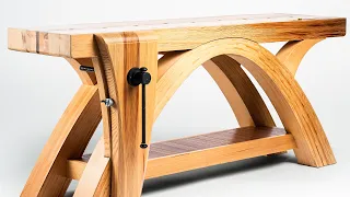 MODERN Woodworking Bench from ANCIENT Timber