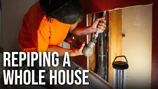 Repiping a Whole House Through the Attic