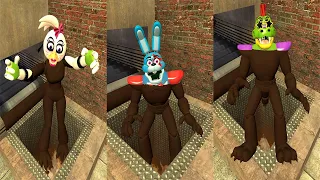 MEGA PUNCH KICKING ALL CHOCOLATE GLAMROCK ANIMATRONICS In Garry's Mod! Five Nights at Freddy's