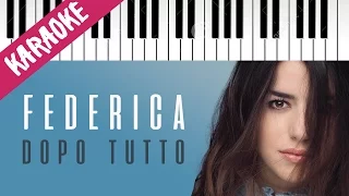 Federica Carta | Dopotutto | AMICI 16 | Piano Karaoke con Testo