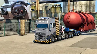 70T Heat Exchanger Transport with 10x4 Volvo FH 750 | Euro Truck Simulator 2 | Logitech G29 Gameplay