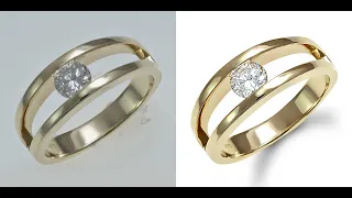 Jewelry Retouching Tutorial -002 - SPARKLING DIAMOND SHINY GOLD