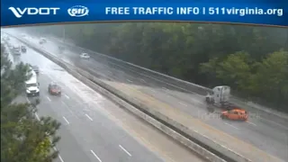 Bad Driver Hydroplanes & Gets Hit By Semi Truck, Which Causes A Pileup Accident In Newport News, VA