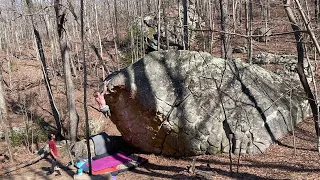 we climbed the goofiest and most spectacular boulder at rocktown