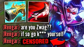 I MADE ENEMY RENGAR SO MAD, HE THREATENS ME AND GETS BANNED! (VAYNE PENTAKILL)