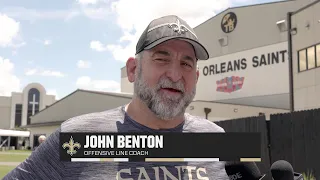 Saints Offensive Line Coach John Benton interview | 2024 Saints OTAs 5/21/2024