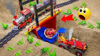 diy making mini Train Bridge | diy tractor modern plough | @Mini Creative DongAnh | @Farmdiorama