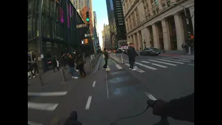 NYC -Yelling "MOVE" at someone standing in the bike lane.