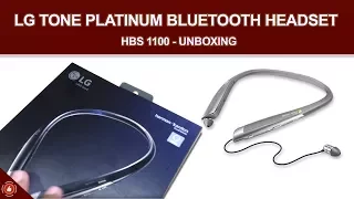 LG Tone Platinum Bluetooth Wireless Headset (HBS 1100) -  Unboxing