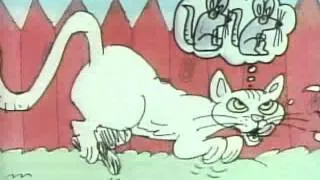 Classic Sesame Street animation- A cat listens to squeaky noises...