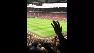 Man city fans at Old Trafford 25th October 2015