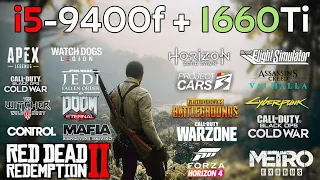 i5-9400f + GTX 1660Ti // Test all the Modern Games | 1080p, 1440p, 4k