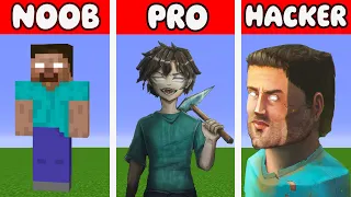 NOOB VS PRO VS HACKER  Herobrine Minecraft Pixel Art