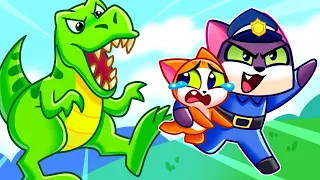 🙀 Scary Dino Story 🦖 Dinosaur Came to Life! 🦕 Kids Cartoons by Purr-Purr Tails