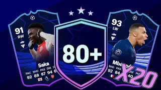 20X 80+ PLAYER PICKS!!!!! ARE THEY WORTH IT???? EA FC 24