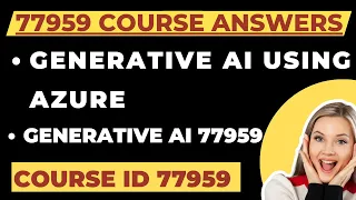 77959 TCS Course Answers | 77959 Course Answers TCS | Generative AI 77094