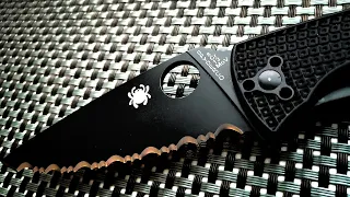 Нож с серрейторным лезвием на ЕДС, Spyderco Tenacious Lightweight