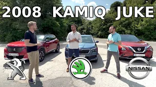 Skoda Kamiq, Nissan Juke, Peugeot 2008 - crossovery dla młodych