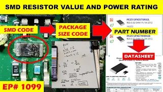 {1099} SMD resistor value, power rating, datasheet and part number