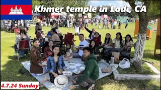 Lodi Khmer temple for New Year 2024 at Lodi, California