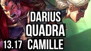 DARIUS vs CAMILLE (TOP) | 3.3M mastery, Quadra, 11/1/0, Dominating | KR Master | 13.17