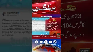 جون تک پاکستان کا قرض 104، 77 ارب روپے ہو گیا، مزمل اسلم #shorts #inflation #pdmgovt #breakingnews