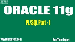 Oracle Tutorial ||onlinetraining || PL/SQL Part - 1 by RealTime Expert