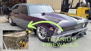 Fabricating a Titanium firewall in Jamie Hancocks Pro 275 Camaro!