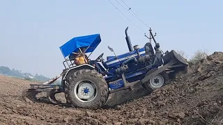 Farmtrac 6060 Tractor Extreme Work With Frunt Land Leveler