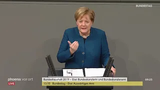 Generaldebatte im Bundestag: Rede von Angela Merkel am 21.11.2018