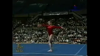 1998 Sagit Gymnastics World Cup Preliminaries - Elise Ray (USA) FX (Argentina TV)